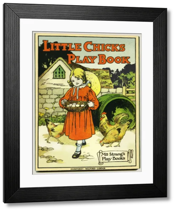 Framed Print : Girl collecting eggs from the hens Framed Print : Girl collecting eggs from the hens