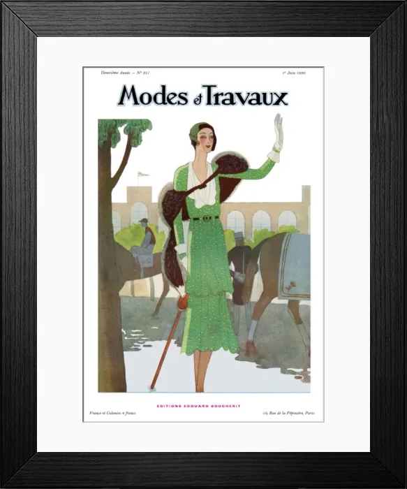 Framed Print : Modes et Travaux front cover. Art deco Framed Print : Modes et Travaux front cover. Art deco