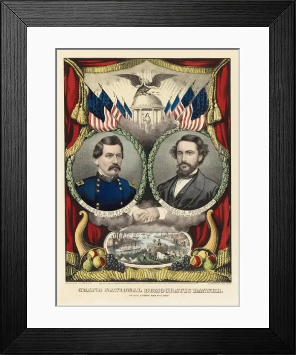 Framed Print : Grand National Democratic Banner Framed Print : Grand National Democratic Banner