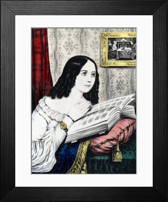 Framed Print : Woman reading the bible Framed Print : Woman reading the bible