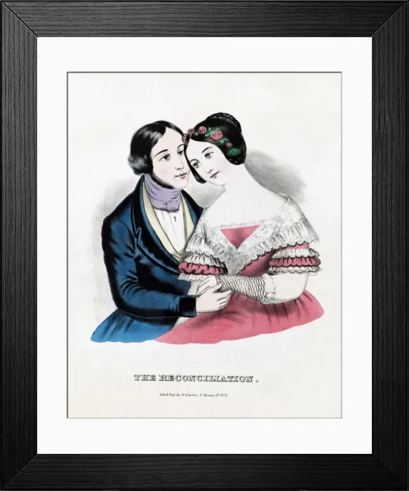 Framed Print : Couple making up after argument Framed Print : Couple making up after argument