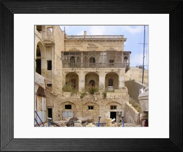 Framed Print : Ruined period limestone house, Kalkara, Malta Framed Print : Ruined period limestone house, Kalkara, Malta