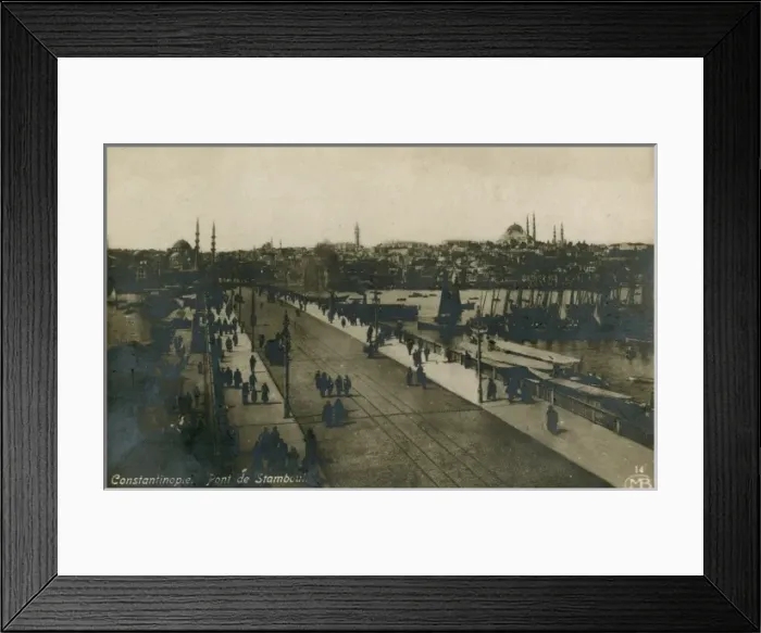 Framed Print : Galata Bridge, Constantinople, Turkey Framed Print : Galata Bridge, Constantinople, Turkey