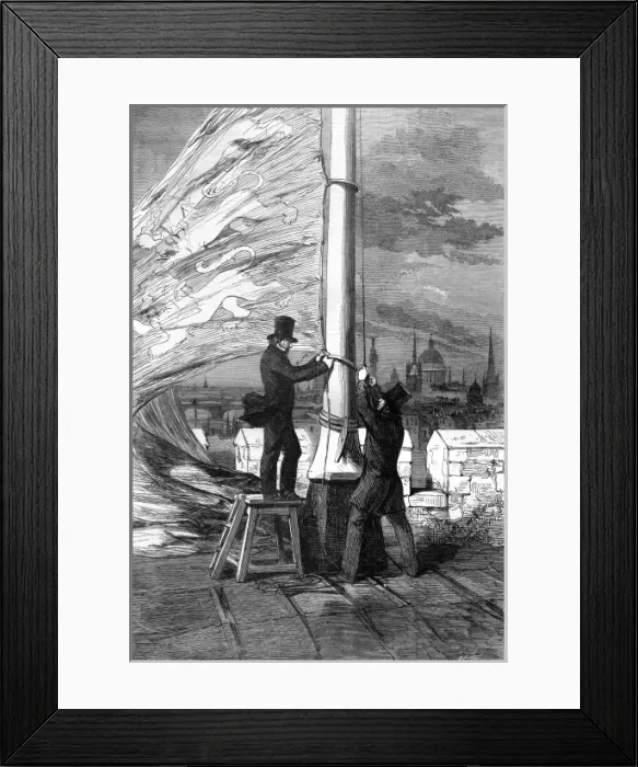 Framed Print : Hoisting Royal Standard at the Tower of London Framed Print : Hoisting Royal Standard at the Tower of London