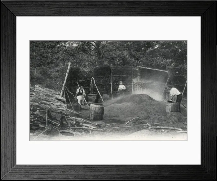 Framed Print : Charcoal burners, Ulverston Framed Print : Charcoal burners, Ulverston