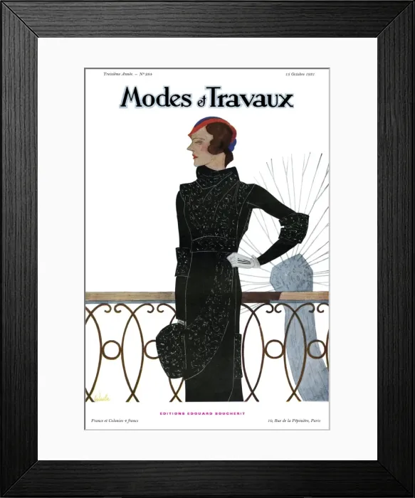 Framed Print : Modes et Travaux front cover. Art deco Framed Print : Modes et Travaux front cover. Art deco
