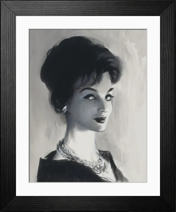 Framed Print : Sketch of a woman by David Wright, late 1950s Framed Print : Sketch of a woman by David Wright, late 1950s