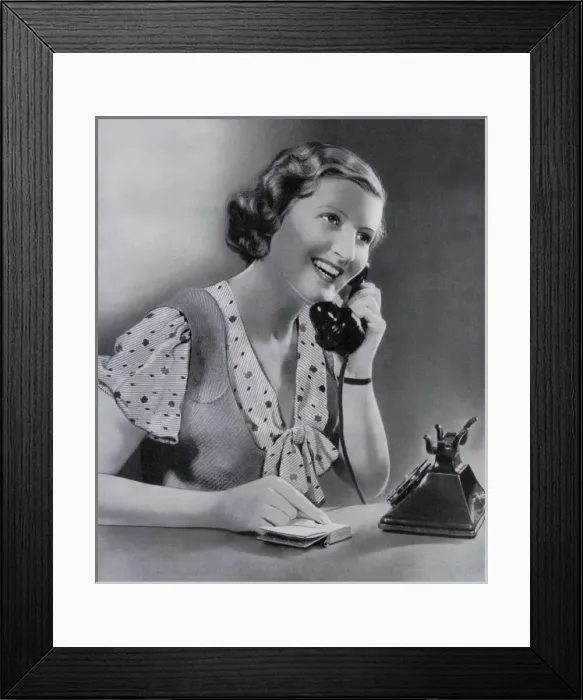 Framed Print : Woman on the telephone Framed Print : Woman on the telephone