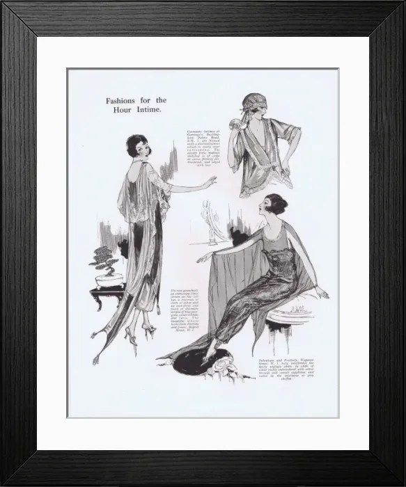 Framed Print : Art deco Fashions for the hour intime, 1921 Framed Print : Art deco Fashions for the hour intime, 1921
