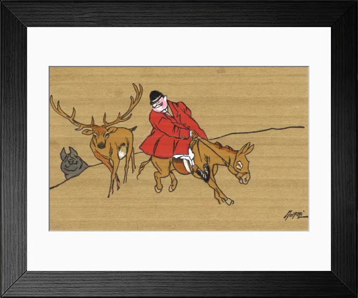 Framed Print : Amusing hunting scene Framed Print : Amusing hunting scene