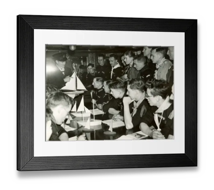 Framed Print : Sea Scouts receiving sailing instruction Framed Print : Sea Scouts receiving sailing instruction