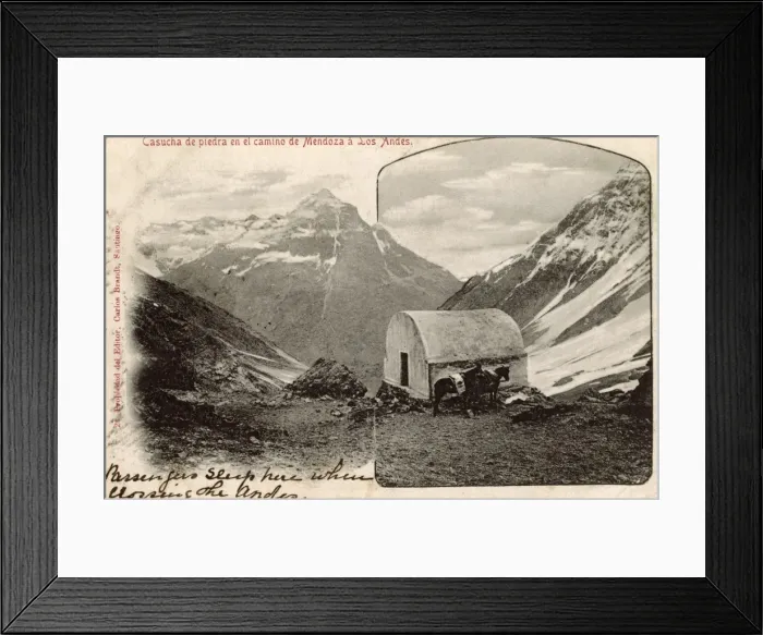 Framed Print : Stone hut - Travellers Rest Stop - Andes, Chiles Framed Print : Stone hut - Travellers Rest Stop - Andes, Chiles
