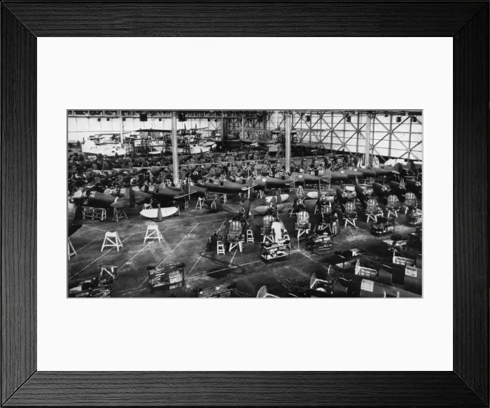 Framed Print : Spitfires under construction, 1939 Framed Print : Spitfires under construction, 1939