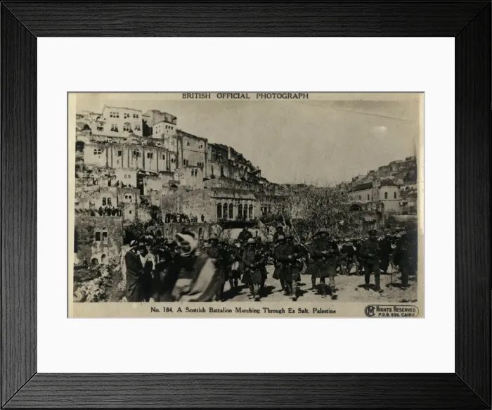 Framed Print : Scots Battalion at Es Salt, Palestine, WW1 Framed Print : Scots Battalion at Es Salt, Palestine, WW1