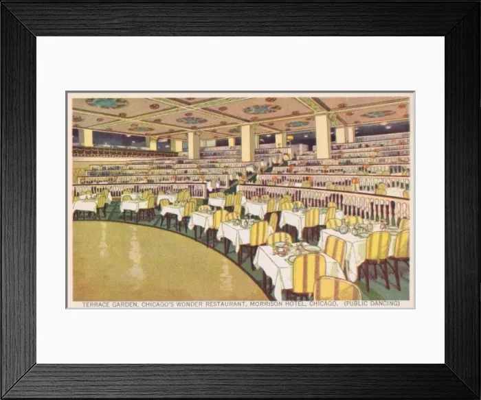 Framed Print : A view of the Terrace Garden in the Morrison Hotel, Chicago