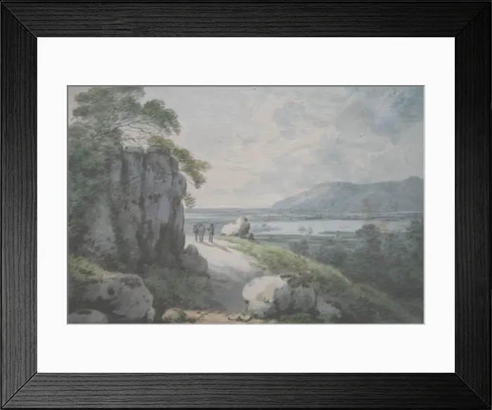 Framed Print : Watercolour painting of a coastal scene Framed Print : Watercolour painting of a coastal scene