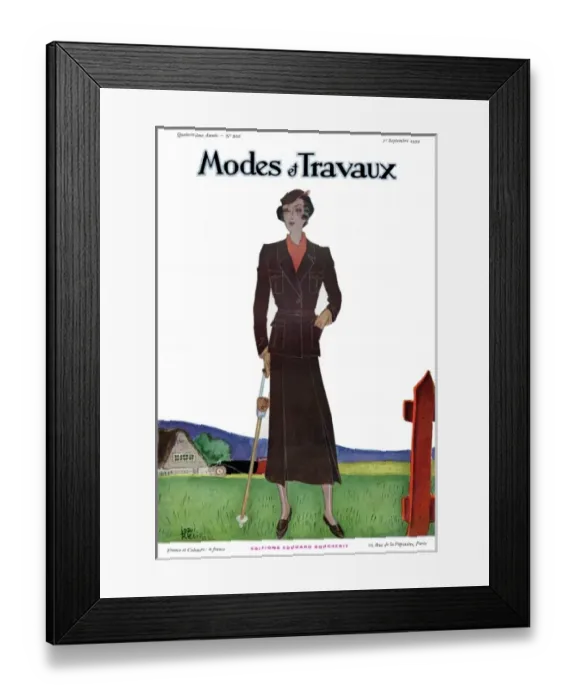 Framed Print : Modes et Travaux front cover. Art deco Framed Print : Modes et Travaux front cover. Art deco