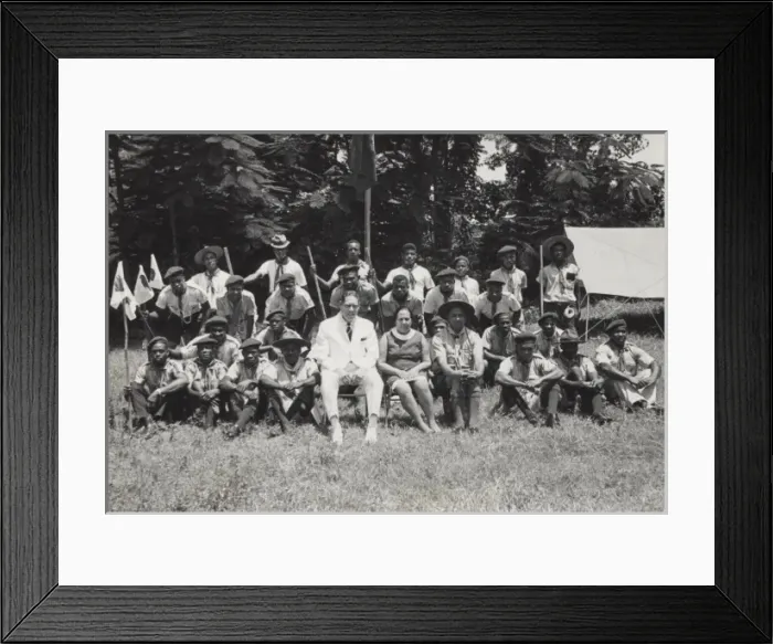 Framed Print : Cools-Lartigues visiting scout training course, Dominica Framed Print : Cools-Lartigues visiting scout training course, Dominica