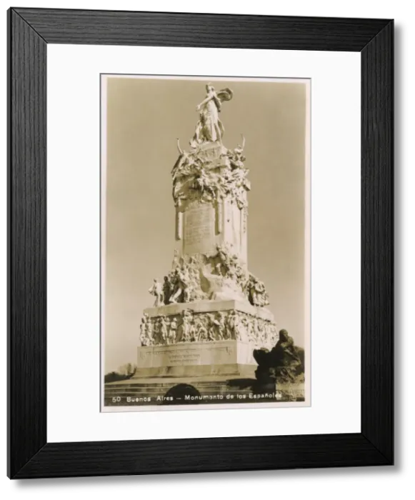 Framed Print : Monument to the Spanish - Buenos Aires, Argentina Framed Print : Monument to the Spanish - Buenos Aires, Argentina