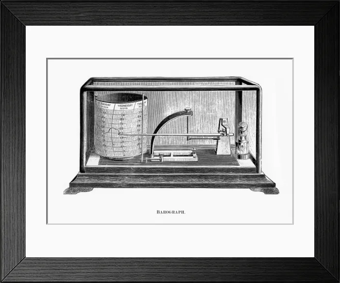 Framed Print : Barograph, from thes Maw and Sons catalogue Date: 1903 Framed Print : Barograph, from thes Maw and Sons catalogue Date: 1903
