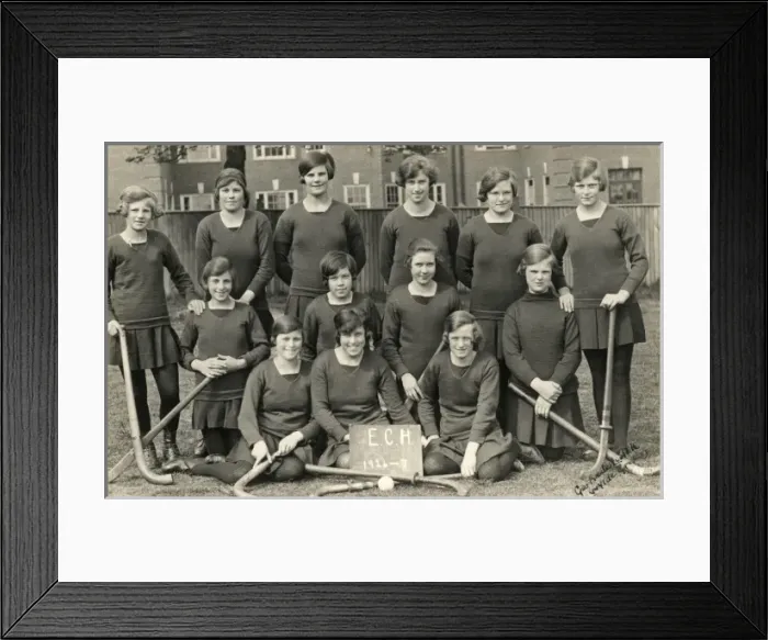Framed Print : Erdington Cottage Homes Girls Hockey Team Framed Print : Erdington Cottage Homes Girls Hockey Team