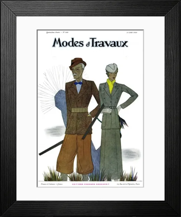 Framed Print : Modes et Travaux front cover. Art deco Framed Print : Modes et Travaux front cover. Art deco