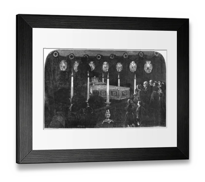 Framed Print : Duke of Wellington lying in state at Walmer Castle Framed Print : Duke of Wellington lying in state at Walmer Castle