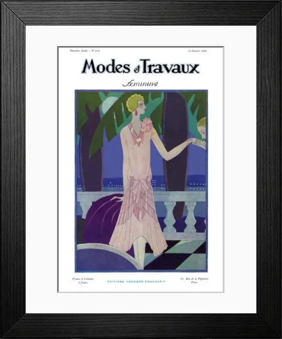 Framed Print : Modes et Travaux front cover. Art deco Framed Print : Modes et Travaux front cover. Art deco