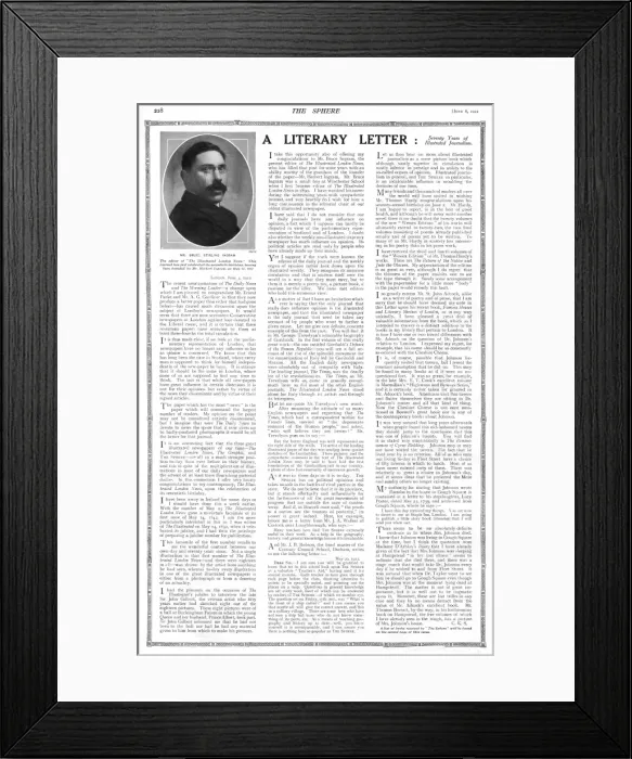 Framed Print : A Literary Letter - 70th anniversary of illustrated journali Framed Print : A Literary Letter - 70th anniversary of illustrated journali