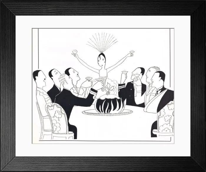 Framed Print : Art deco illustration by Fish, 1916 Framed Print : Art deco illustration by Fish, 1916
