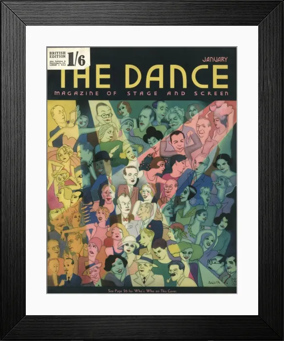 Framed Print : The Dance magazine front cover 1931 Framed Print : The Dance magazine front cover 1931