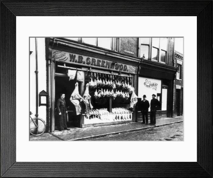 Framed Print : Butchers shop, Walton-on-the-Naze, Essex Framed Print : Butchers shop, Walton-on-the-Naze, Essex