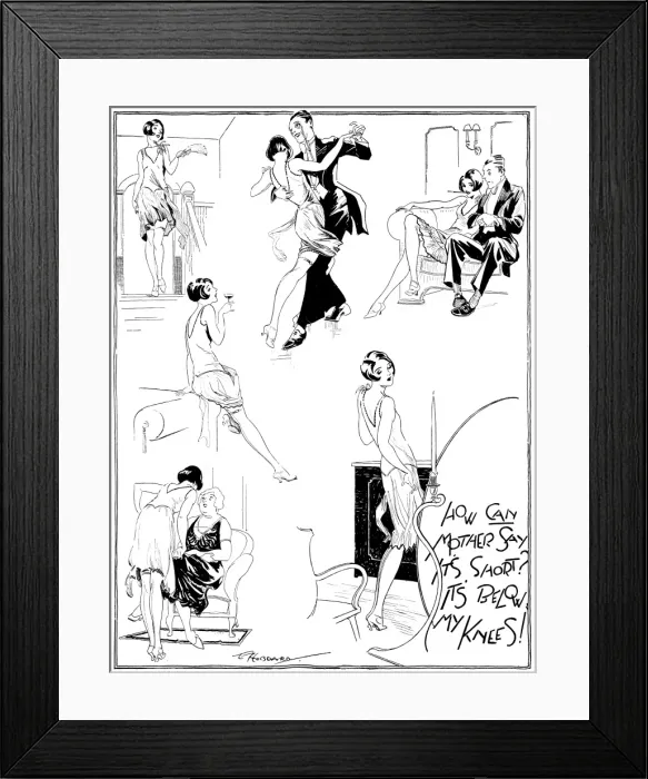 Framed Print : A satirical look on changing fashions Framed Print : A satirical look on changing fashions