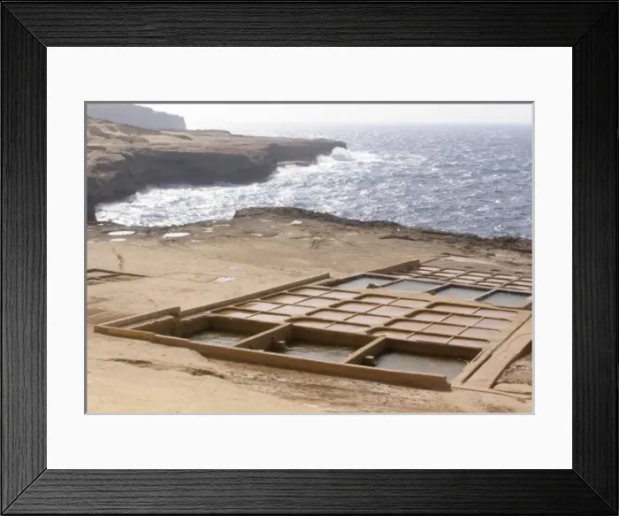 Framed Print : Man-made salt pans, Zebbug, Gozo Framed Print : Man-made salt pans, Zebbug, Gozo
