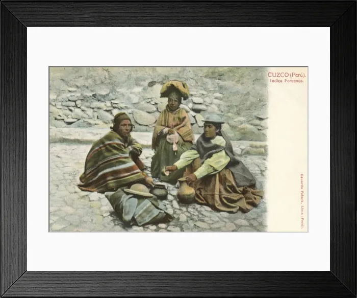 Framed Print : A group of indigenous Indians - Cuzco, Peru Framed Print : A group of indigenous Indians - Cuzco, Peru