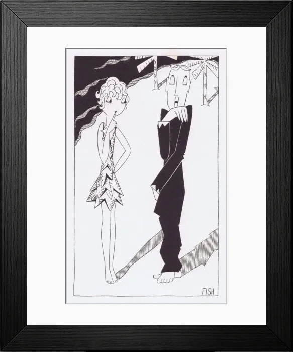 Framed Print : Art deco illustration by Fish, 1927 Framed Print : Art deco illustration by Fish, 1927