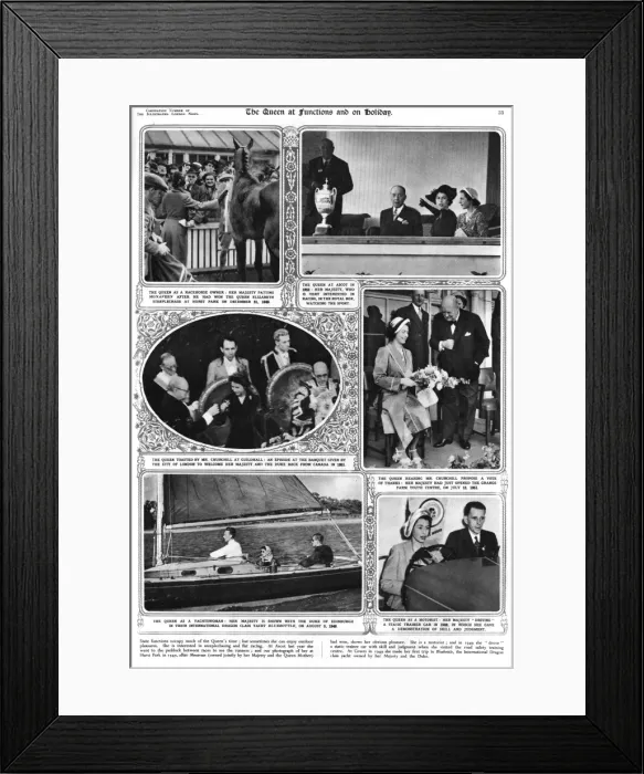 Framed Print : Queen Elizabeth II at functions and on holiday Framed Print : Queen Elizabeth II at functions and on holiday