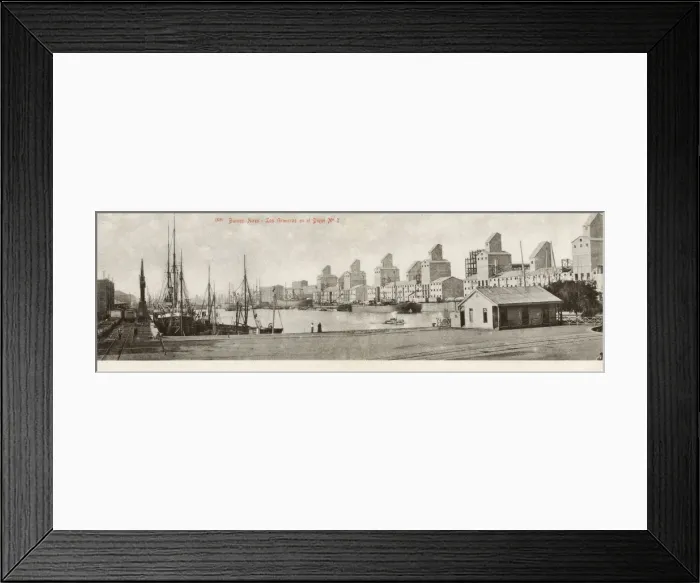 Framed Print : Argentina - Buenos Aires - Grain Elevators & Dock No. 2 Framed Print : Argentina - Buenos Aires - Grain Elevators & Dock No. 2