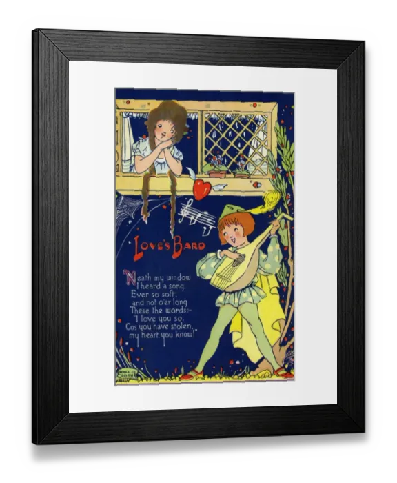 Framed Print : Boy seranades girl Framed Print : Boy seranades girl