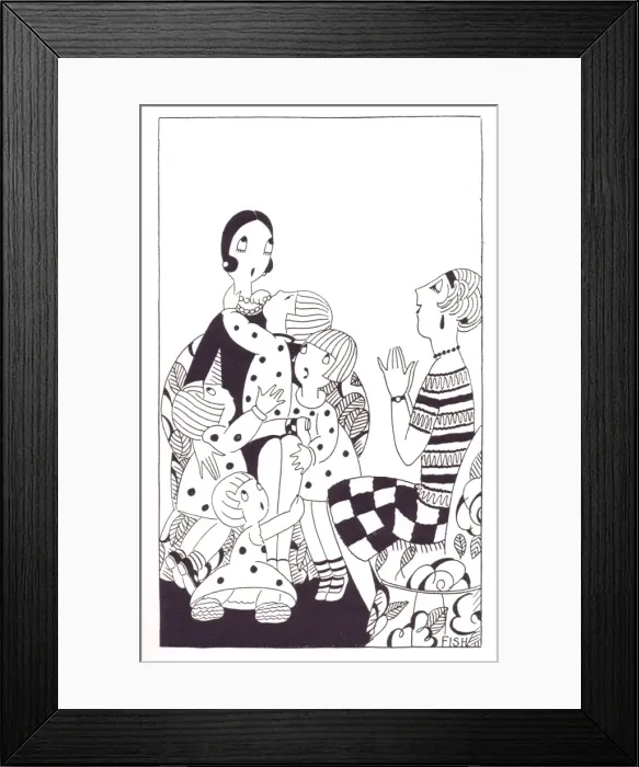 Framed Print : Art deco illustration by Fish, 1927 Framed Print : Art deco illustration by Fish, 1927
