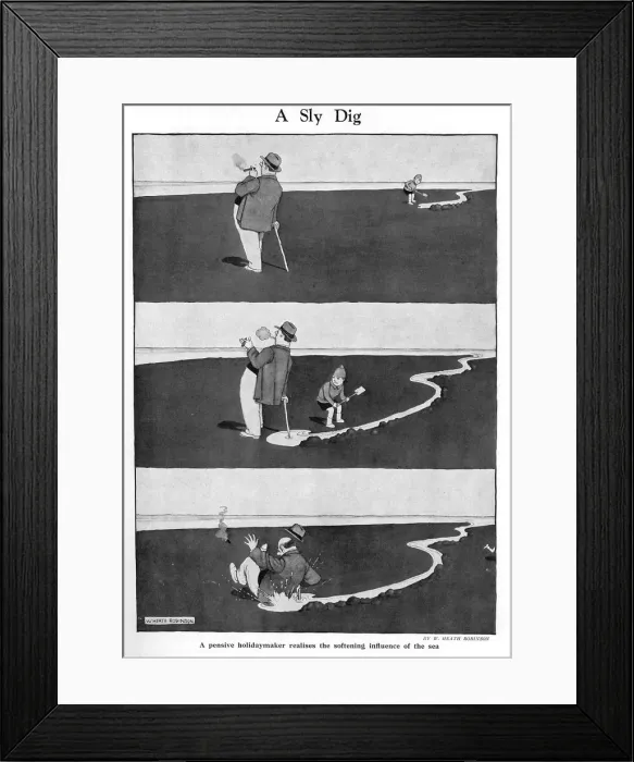 Framed Print : A Sly Dig by William Heath Robinson Framed Print : A Sly Dig by William Heath Robinson