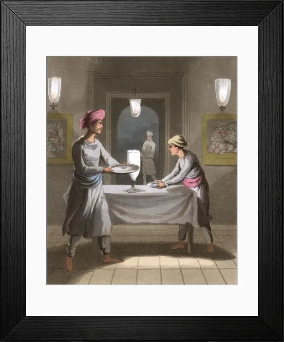 Framed Print : European Gentlemans Kedmutgars Framed Print : European Gentlemans Kedmutgars