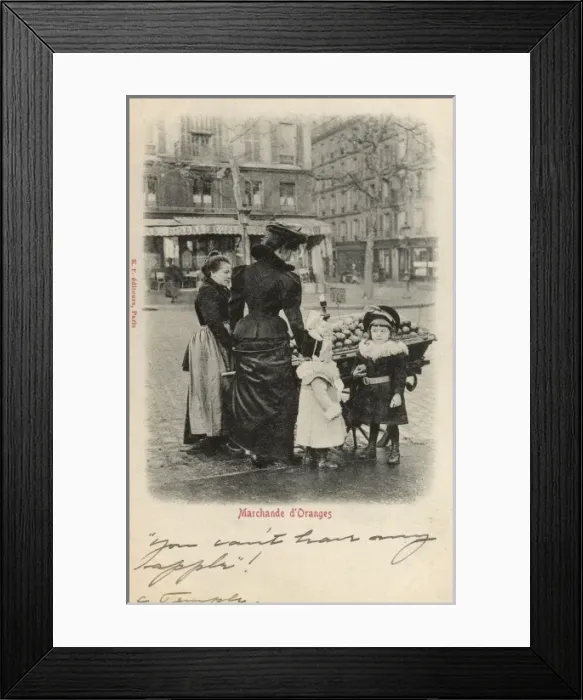 Framed Print : Orange Seller - Paris, France