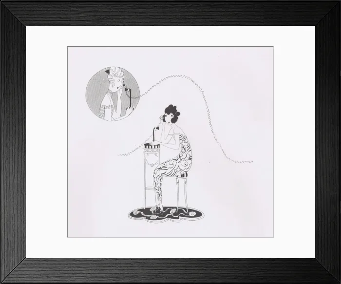 Framed Print : Art deco sketch by Fish, 1921 Framed Print : Art deco sketch by Fish, 1921