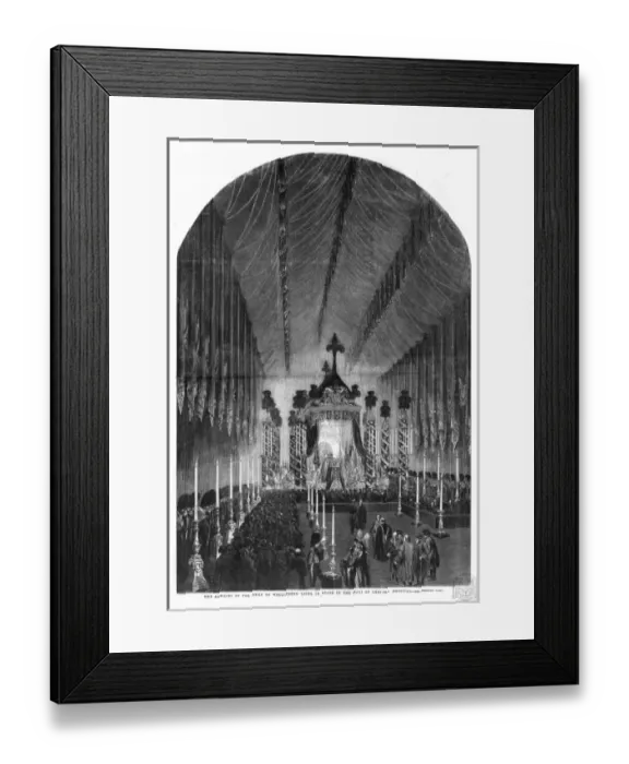 Framed Print : Duke of Wellington lying in state at Chelsea Hospital Framed Print : Duke of Wellington lying in state at Chelsea Hospital