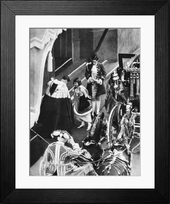 Framed Print : Coronation 1937 - Princess Elizabeth at the Abbey Framed Print : Coronation 1937 - Princess Elizabeth at the Abbey
