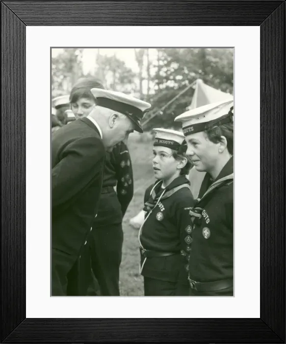 Framed Print : Commander Wheeler on RN inspection Framed Print : Commander Wheeler on RN inspection