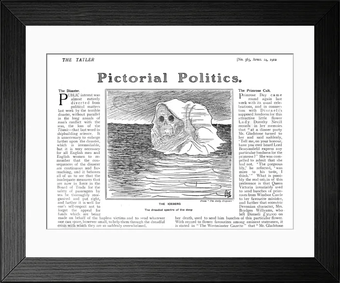 Framed Print : Titanic disaster - comment in The Tatler Framed Print : Titanic disaster - comment in The Tatler