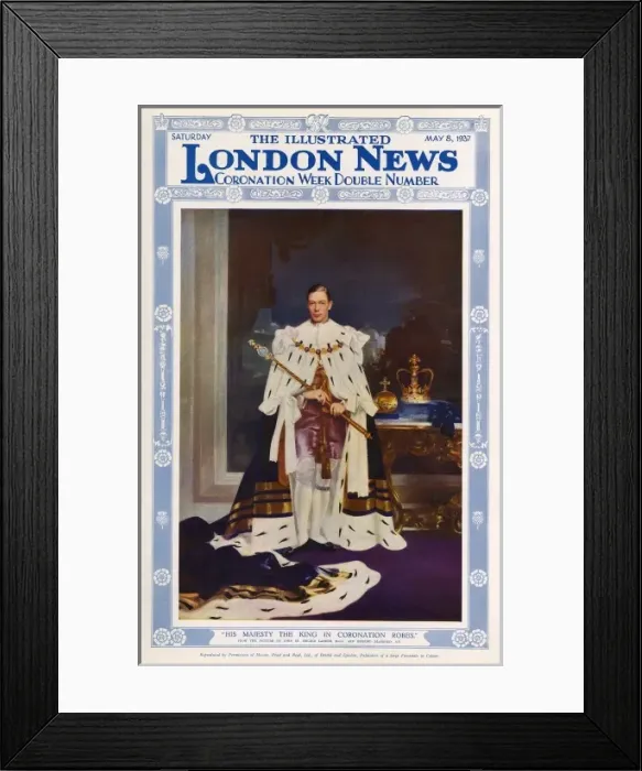 Framed Print : King George VI in Coronation robes, 1937 Framed Print : King George VI in Coronation robes, 1937