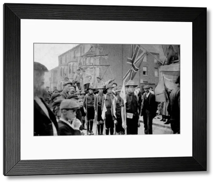 Framed Print : Boy Scouts in Lifeboat Day parade, Walton-on-the-Naze Framed Print : Boy Scouts in Lifeboat Day parade, Walton-on-the-Naze